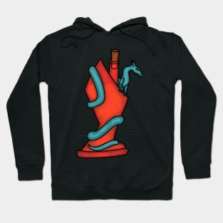 Blue and Red Potion Dragon Hoodie